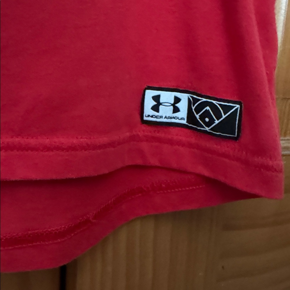 2 Pack Lot Boys Youth Baseball T Shirts Nike Under Armour Red Gray Medium - Picture 4 of 10